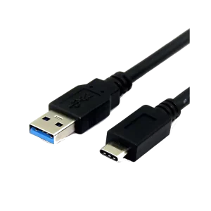 Cable ARGOM Carga Rapida USB Tipo C A USB-A 1Mt Negro