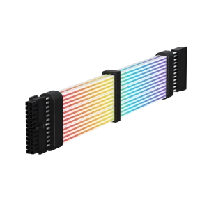 Cable Extension GAMEMAX  MB 24 Pines RGB Macho Hembra Negro