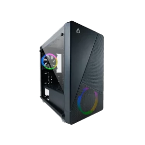 Case Gaming AZZA Noir 130 Matx HD USB ARG Lateral Vidrio Templado Negro