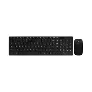 Combo Teclado Mouse ARGOM 1000DPI Multimedia Español Inalambrico Negro