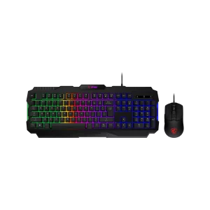 Combo Teclado Mouse Gaming MSI Forge GK100 RGB USB Negro