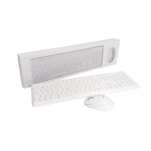 Combo Teclado Mouse JEMIP Avat Garde 1600DPI Inalambrico Blanco