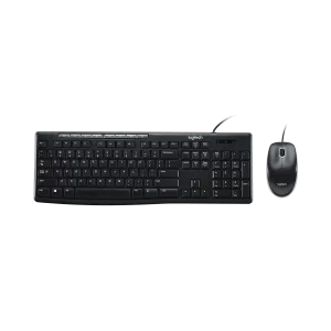 Combo Teclado Mouse LOGITECH MK200 USB 3 Botones Ambidiestro Negro