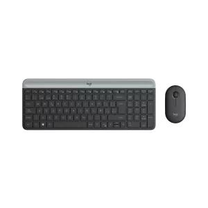 Combo Teclado Mouse LOGITECH Slim MK470 3 Botones Inalambrico Ingles Negro