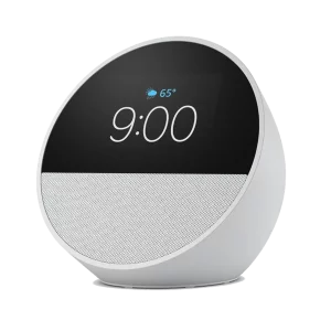 Corneta AMAZON Inteligente Echo Spot con Alexa 15W Wifi Despertador Gen 2024 Blanco