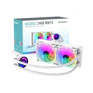 Enfriador Liquido GAMEMAX Icechill 240 4 Pines Itel LGA AMD RGB Blanco