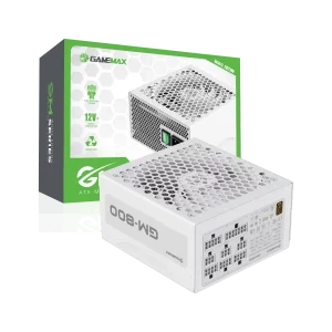 Fuente de Poder Gaming GAMEMAX GM 800W 80 Bronze ATX Full Modular Blanco