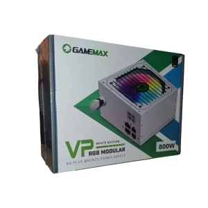 Fuente de Poder Gaming GAMEMAX VP 800 80 Bronze ATX Semi Modular RGB Blanco