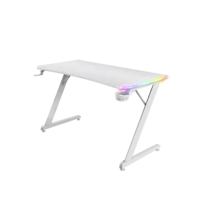 Mesa Gaming TRUST GXT709 RGB Porta Vaso y Audifono Blanco