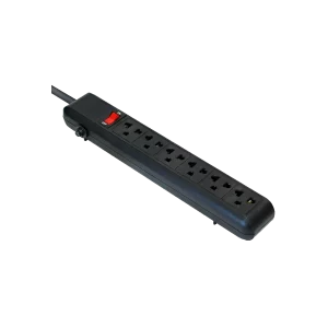 Regleta ARGOM 6 Tomas 110V Negro