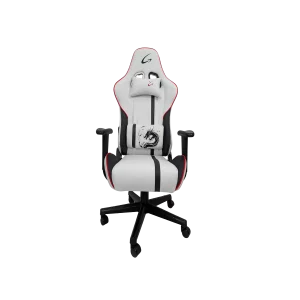 Silla Gaming JEMIP Shenlong Ergonomica Reposa Brazos Ajustable Blanco Negro Rojo