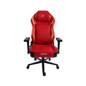 Silla Gaming JEMIP Vulkano Ajuste Inclinacion y Altura Reposa Brazos Rojo Amarillo