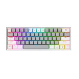 Teclado GAMER REDRAGON Fizz Pro K616 RGB Corto Inalambrico Gris Blanco