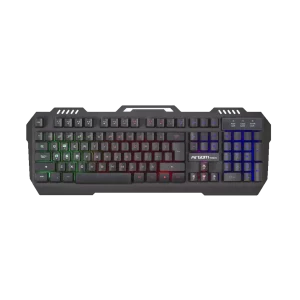 Teclado Gaming ARGOM Combat KB 56 Cubierta Metal USB Luces Arcoiris Ingles Negro