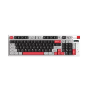 Teclado MONKA Storm KG991W Mecanico Switch Morado RGB USB Blanco